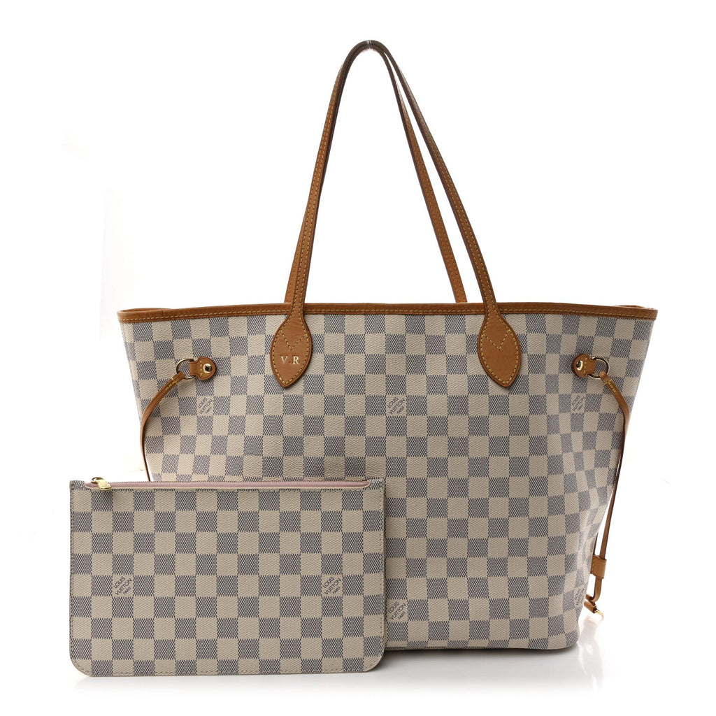 Louis Vuitton Damier Azur Neo Neverfull MM Rose Ballerine