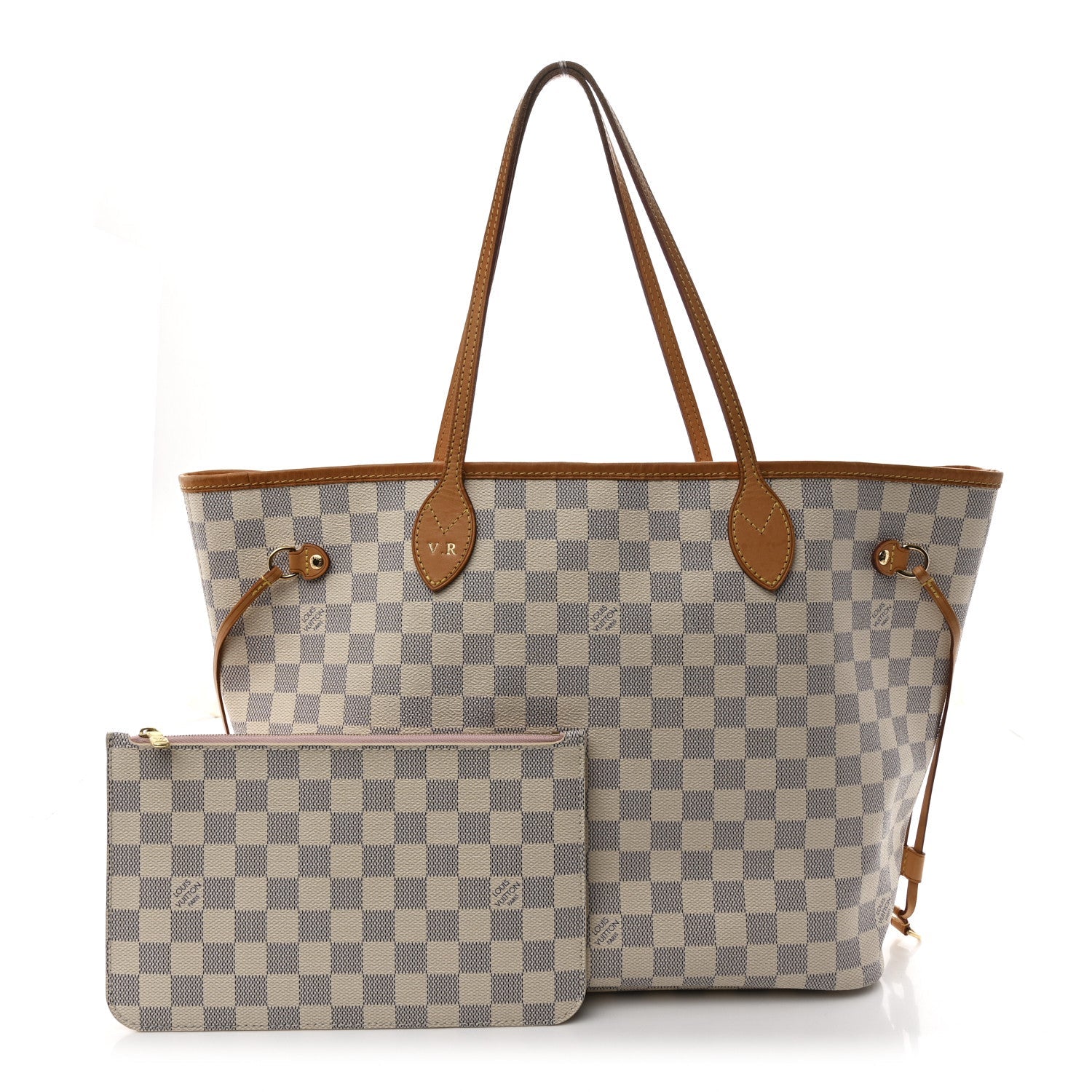 Louis Vuitton Damier Azur Neo Neverfull MM Rose Ballerine