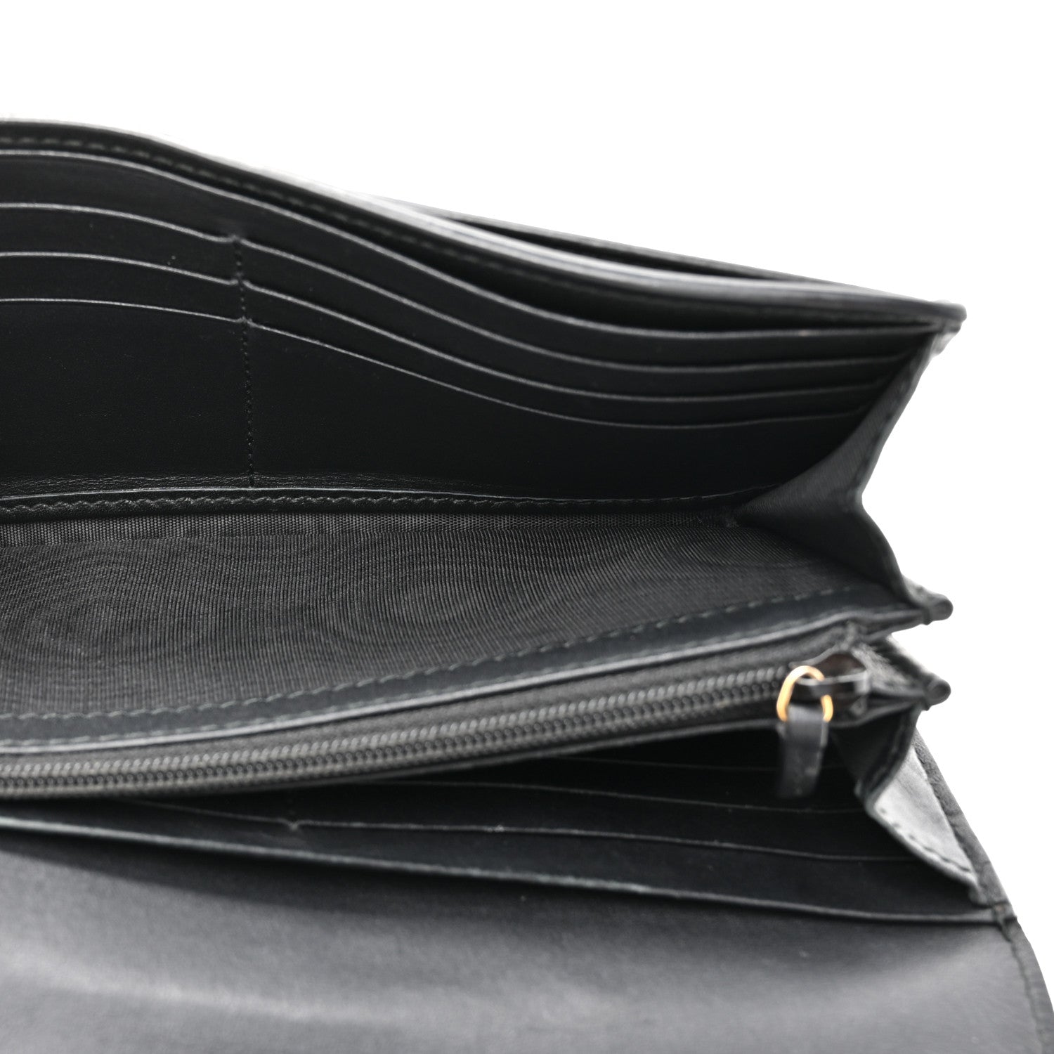Gucci Calfskin Sylvie Continental Wallet Black