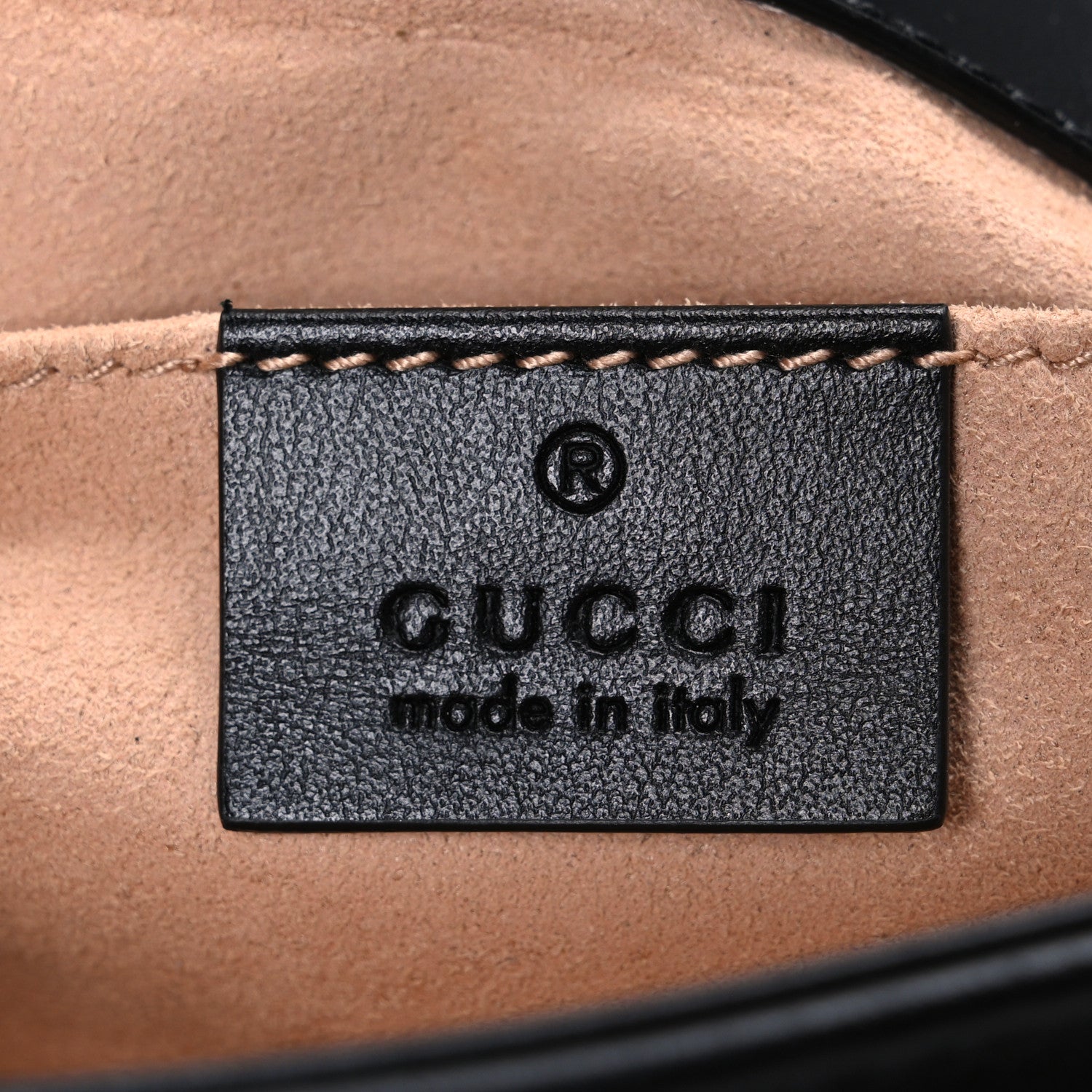 Gucci Calfskin Matelasse Mini GG Marmont Shoulder Bag Black