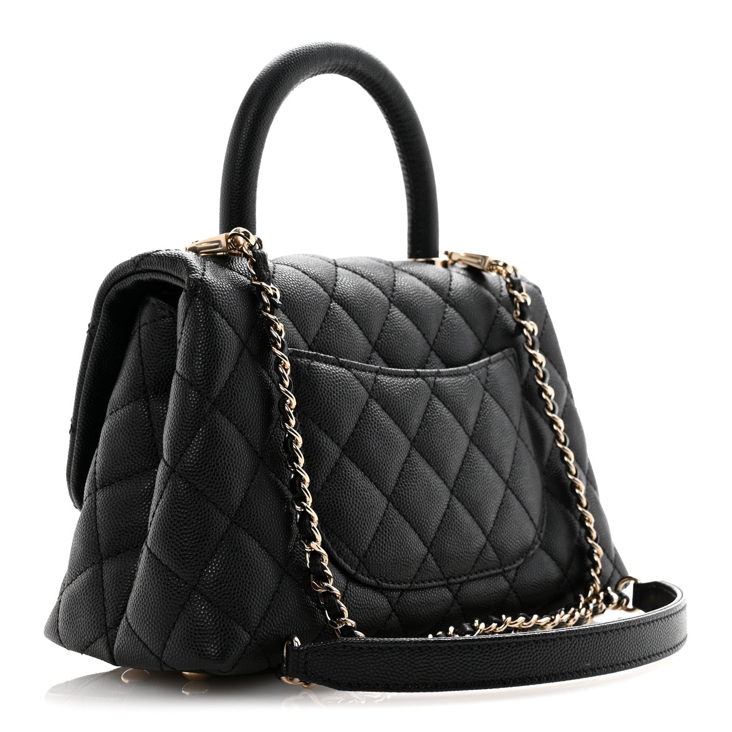 Chanel Caviar Quilted Mini Coco Handle Flap Black