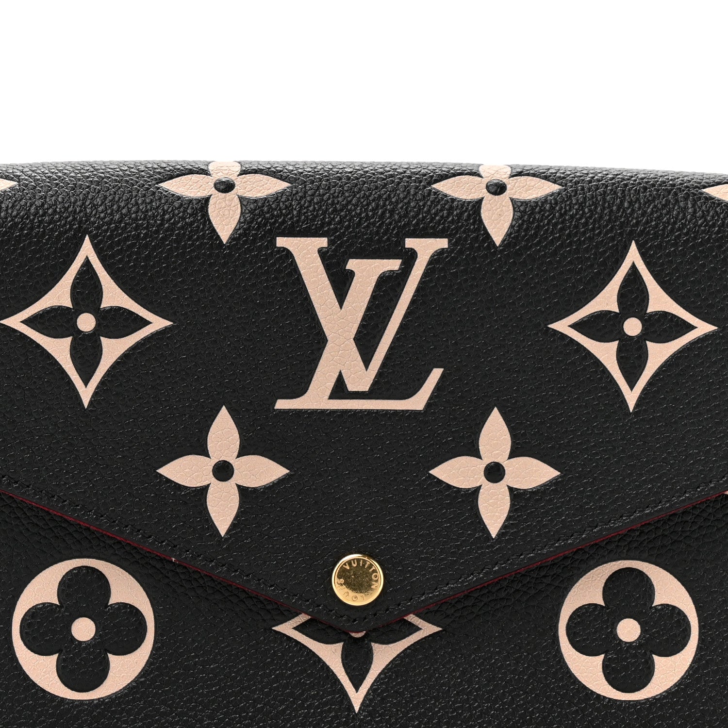 Louis Vuitton Empreinte Monogram Giant Felicie Pochette Black Beige