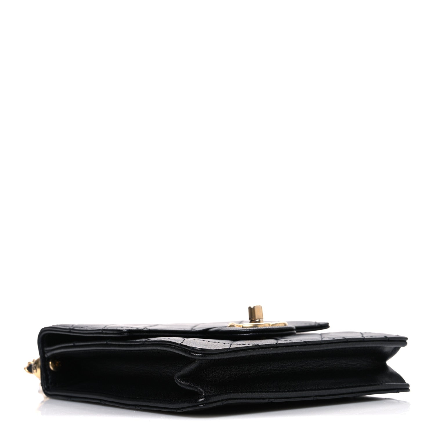 Chanel Lambskin Quilted Chic Pearls Flap Black