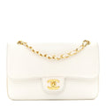 Chanel Lizard Small Double Flap White