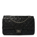 Chanel Aged Calfskin Quilted 2.55 Reissue 226 Flap Black