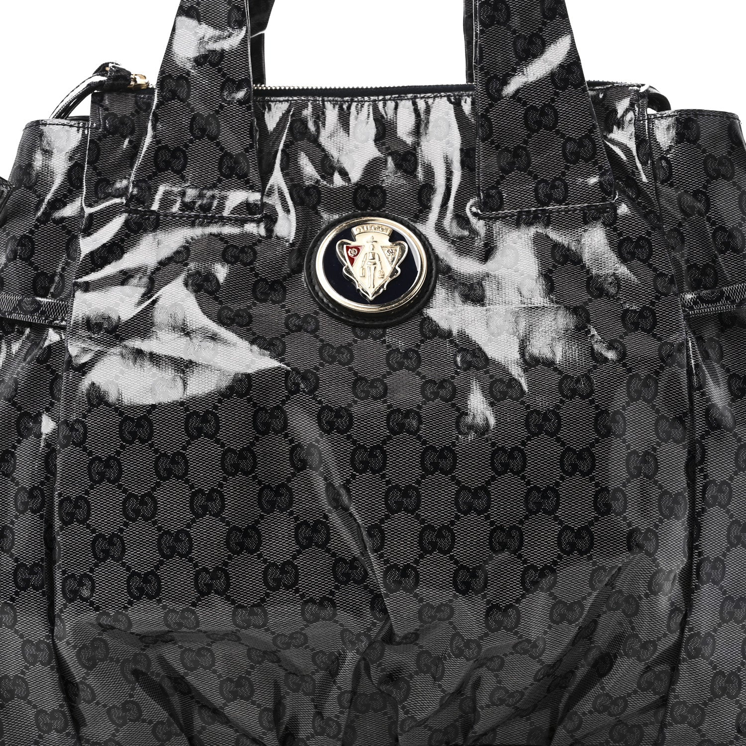 Gucci Crystal Monogram Hysteria Tote Navy Blue