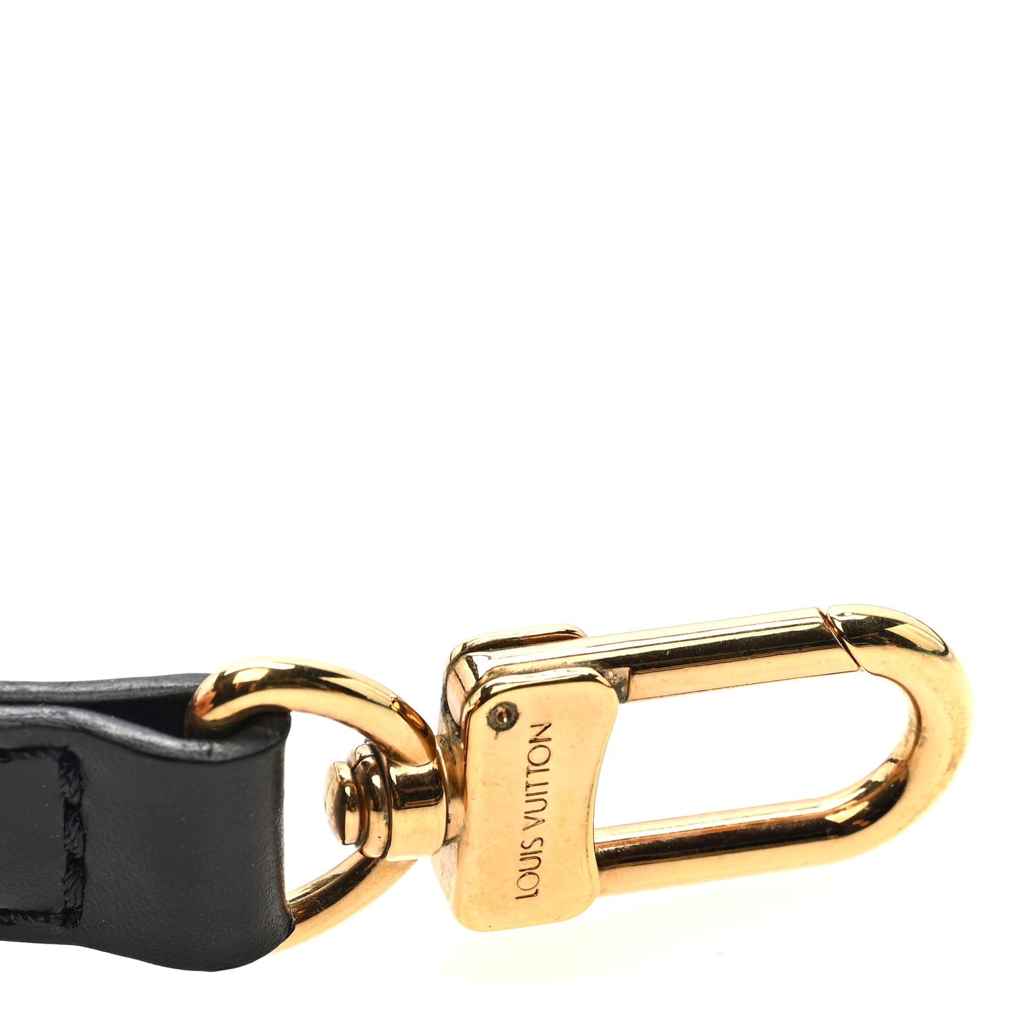 Louis Vuitton Calfskin 16mm Adjustable Shoulder Strap Black