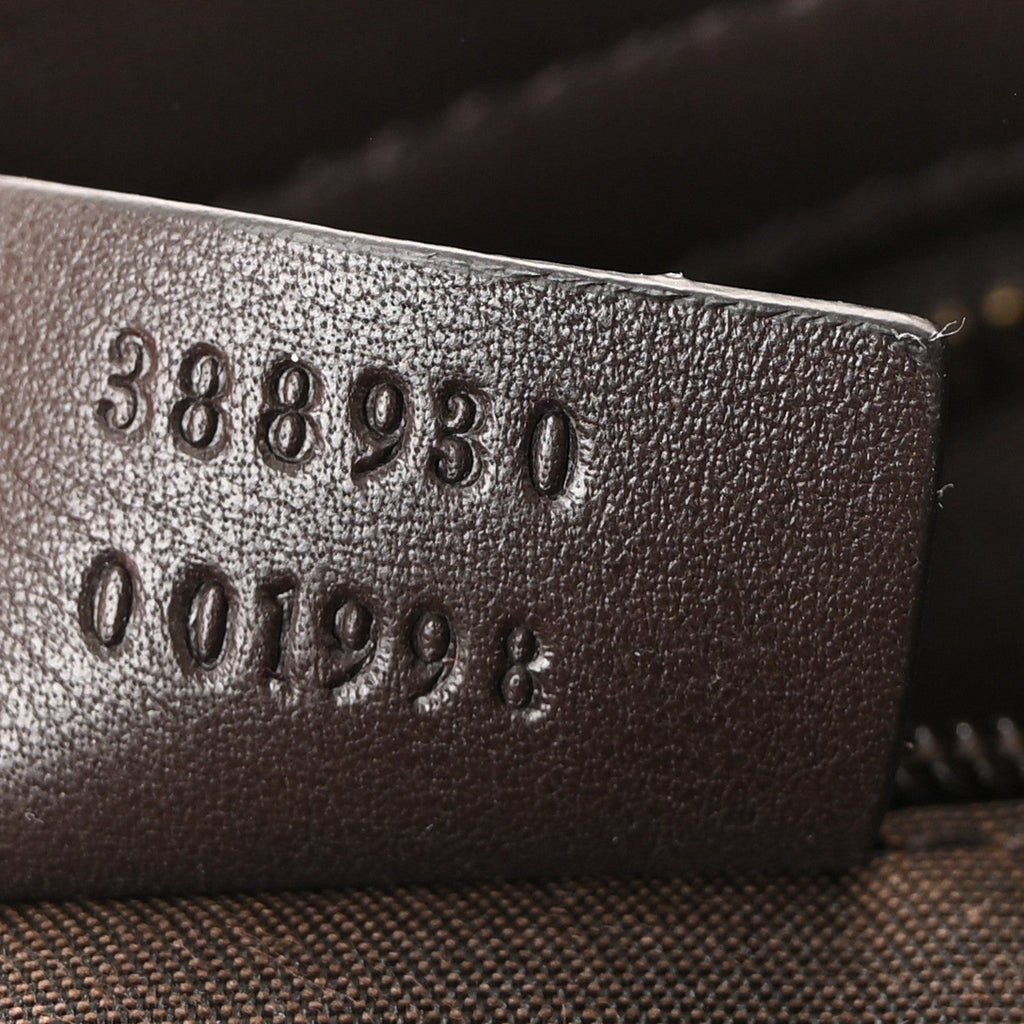 Gucci Monogram Messenger Bag Dark Brown