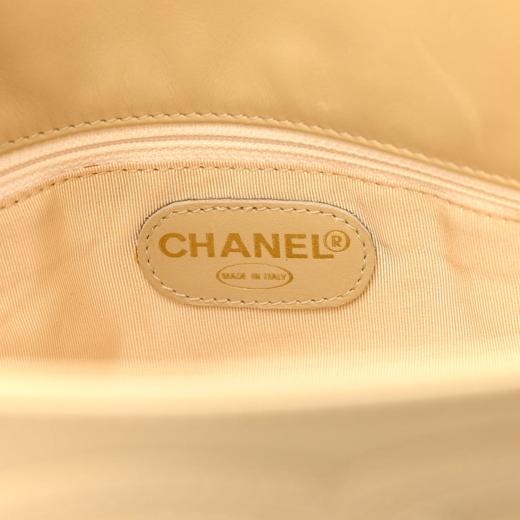 Chanel Calfskin CC Tote Beige