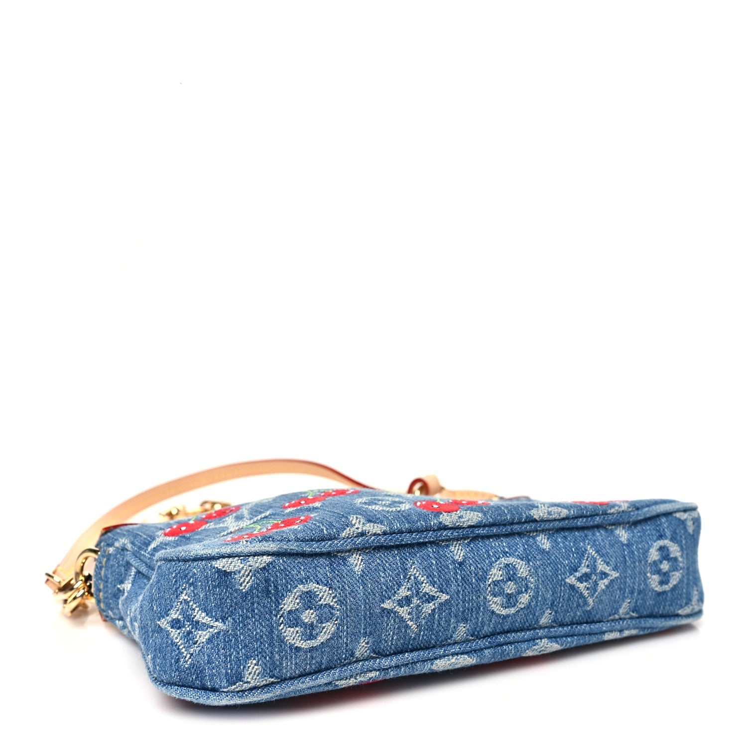 Louis Vuitton LV X TM Monogram Denim Cerises Pochette Accessories Blue