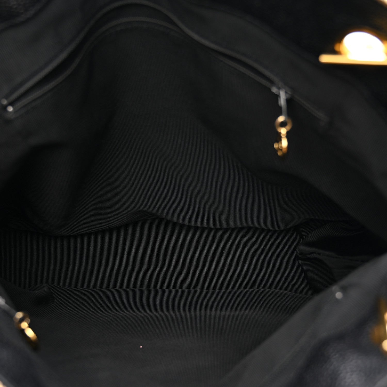 Chanel Caviar Triple CC Shoulder Bag Black