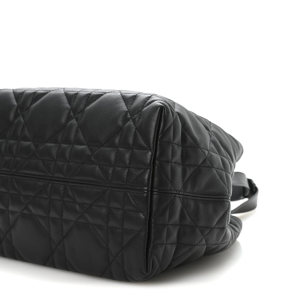 Christian Dior Calfskin Macrocannage Medium Toujours Black