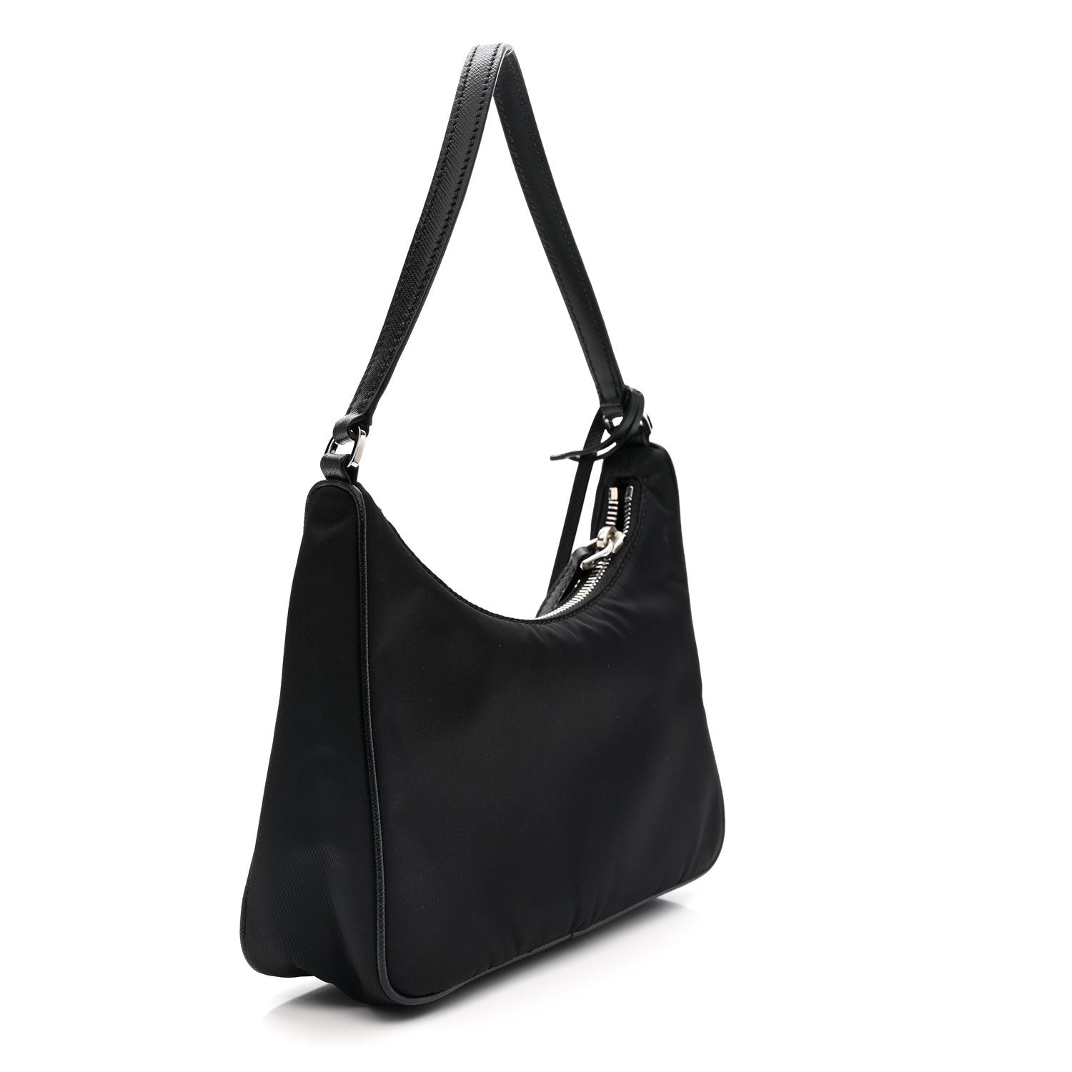 Prada Tessuto Nylon Saffiano Mini Re-Edition 2005 Bag Black