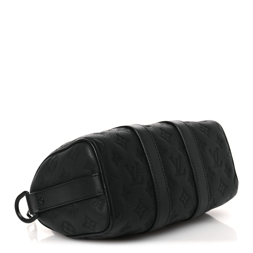 Louis Vuitton Monogram Taurillon Keepall Bandouliere 25 Black