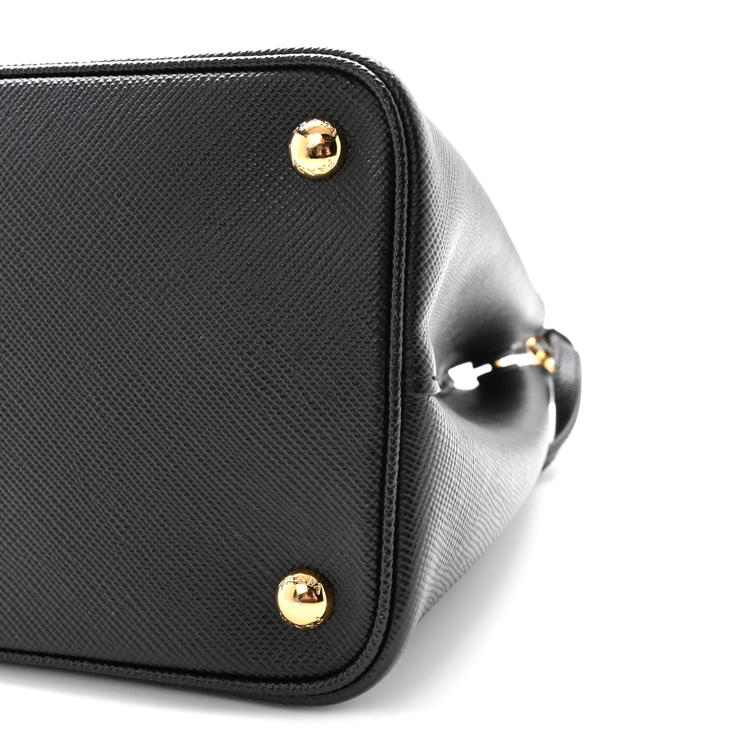 Prada Saffiano Cuir Medium Double Bag Black Fuoco