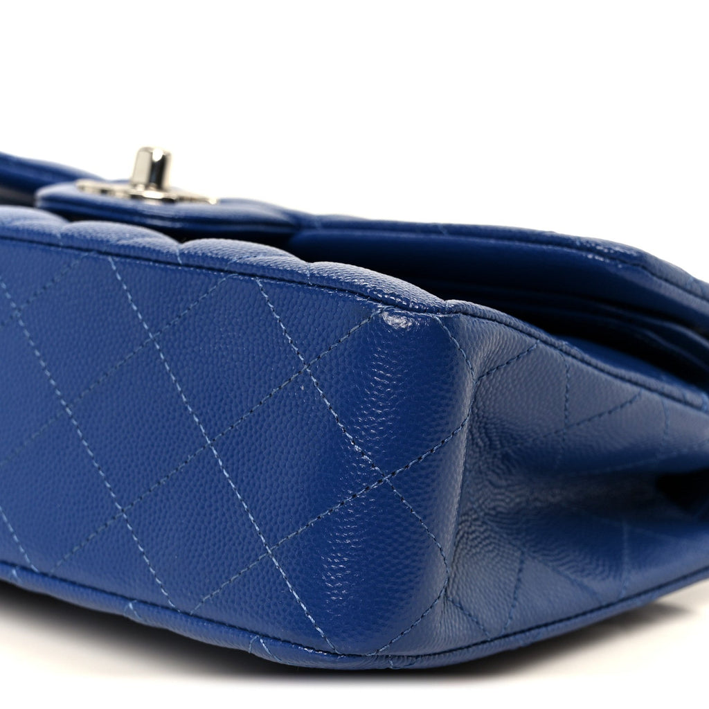 Chanel Caviar Quilted Small Double Flap Blue