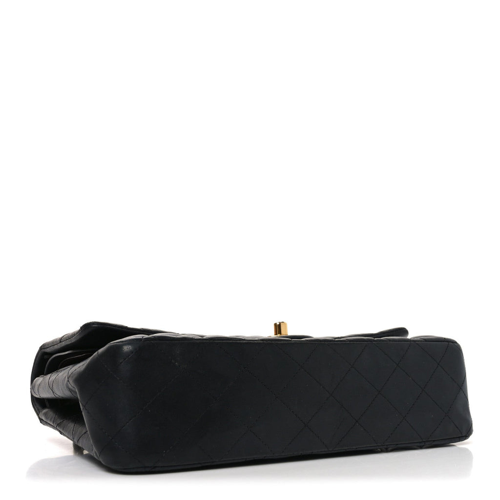 Chanel Lambskin Quilted Medium Double Flap Black