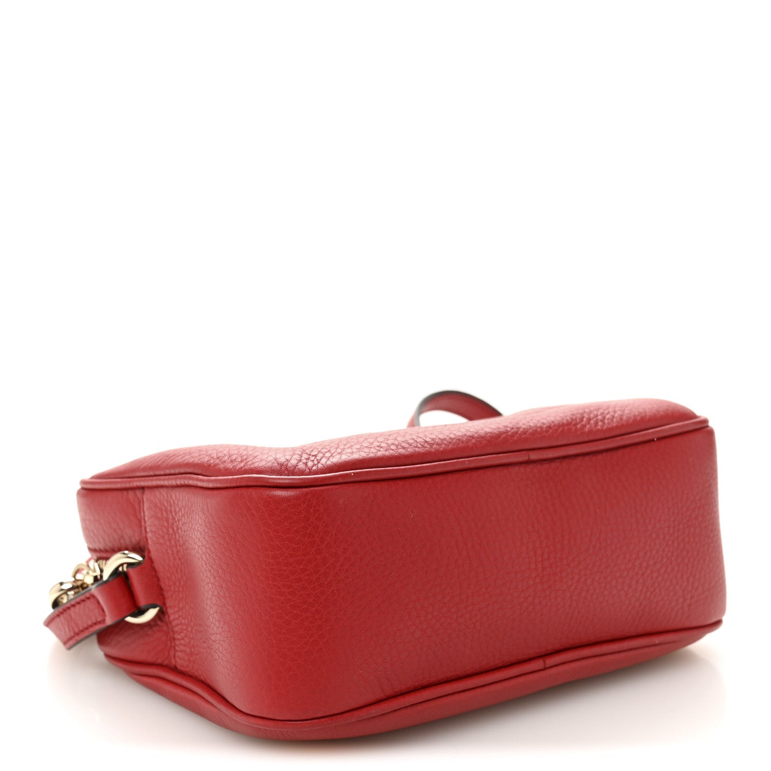 Gucci Pebbled Calfskin Small Soho Disco Bag Tabasco Red