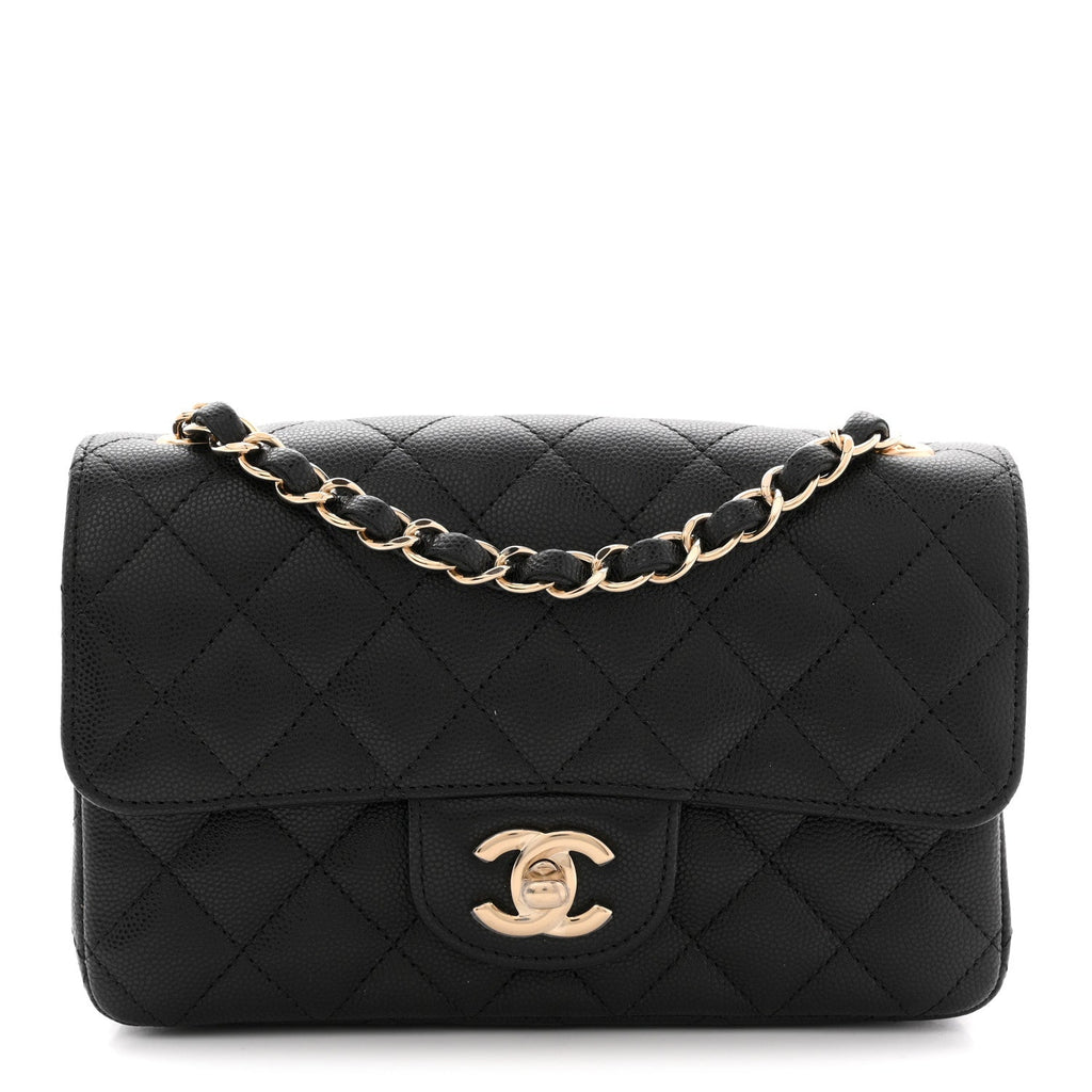 Chanel Caviar Quilted Mini Rectangular Flap Black