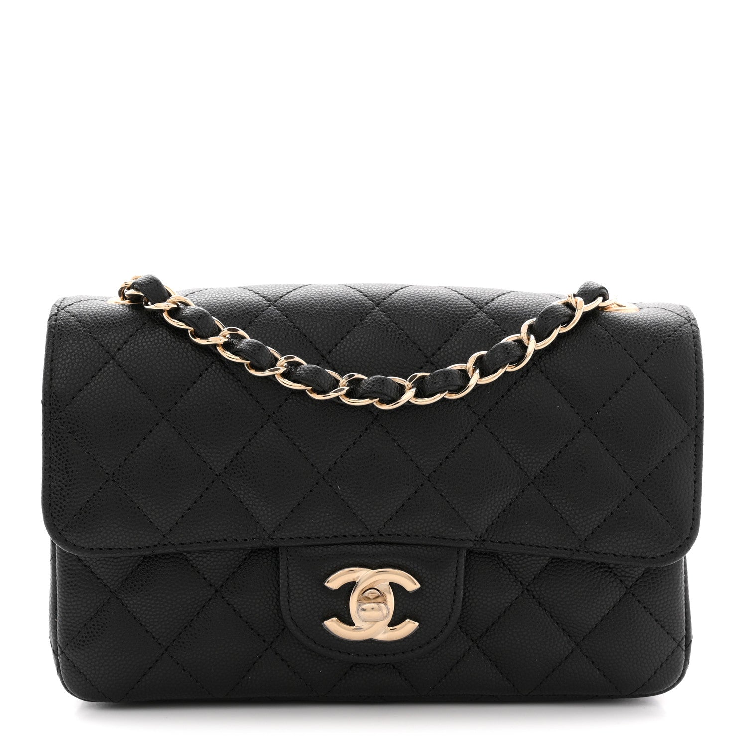 Chanel Caviar Quilted Mini Rectangular Flap Black