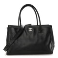 Chanel Calfskin Cerf Executive Shopper Tote Black