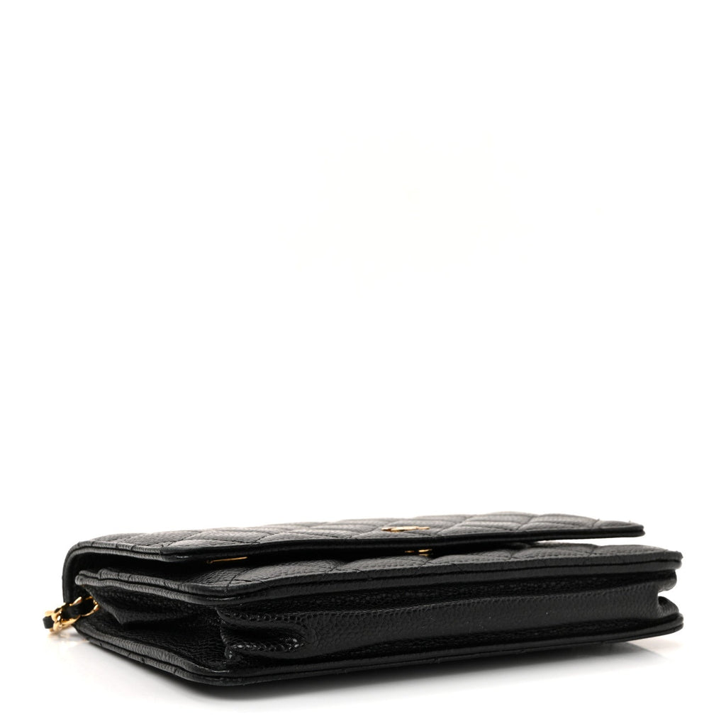 Chanel Caviar Quilted Wallet on Chain WOC Black