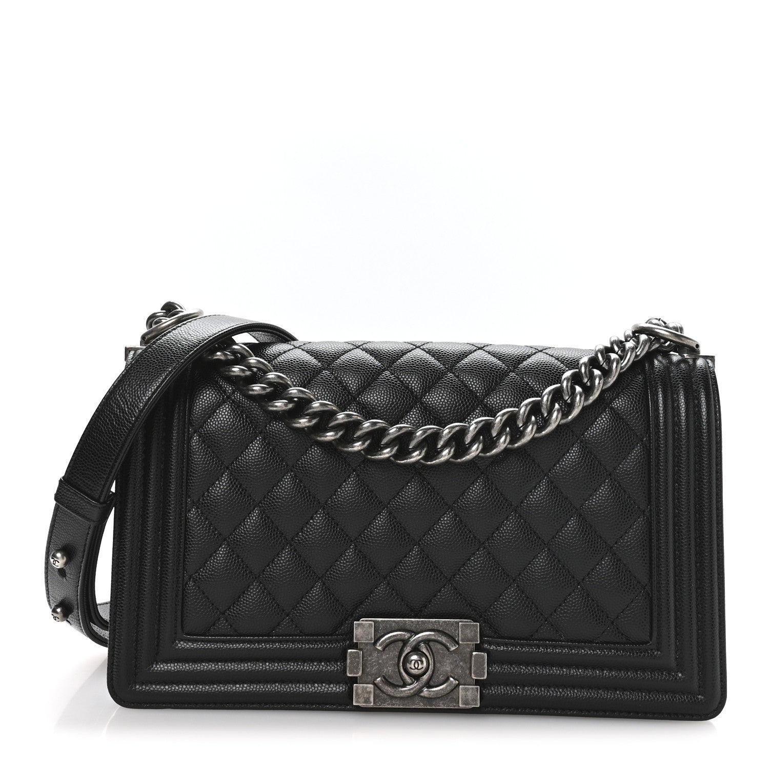 Chanel Caviar Quilted Medium Boy Flap Black