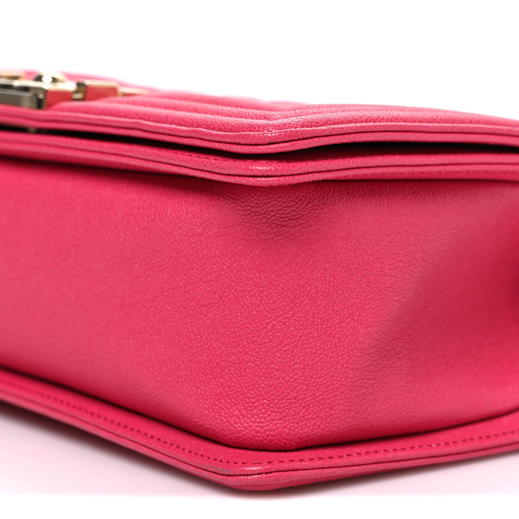 Chanel Caviar Quilted Medium Boy Flap Pink