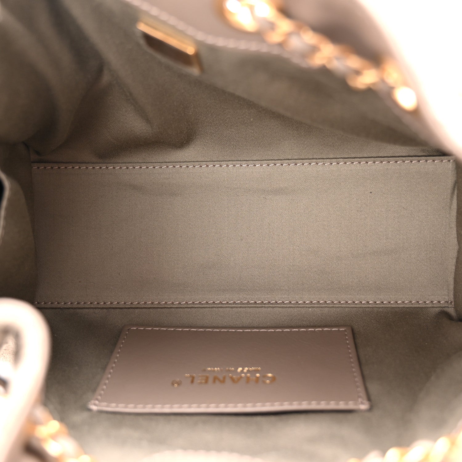 Chanel Suede Quilted Mini Chanel 25 Handbag Dark Grey