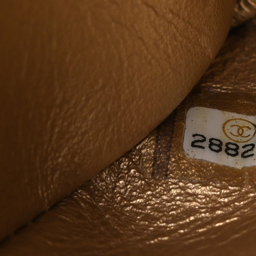 Chanel Lambskin Quilted Small Trendy Spirit Top Handle Bag Beige
