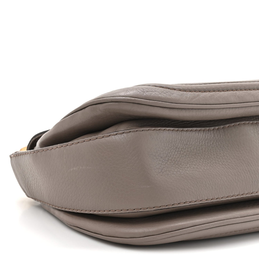 Gucci Calfskin Medium New Bamboo Top Handle Bag Mauve
