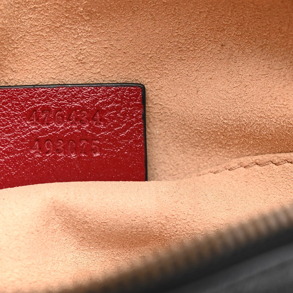 Gucci Azalea Calfskin Matelasse Diagonal Torchon GG Marmont Belt Bag 85 34 Black Romantic Cerise