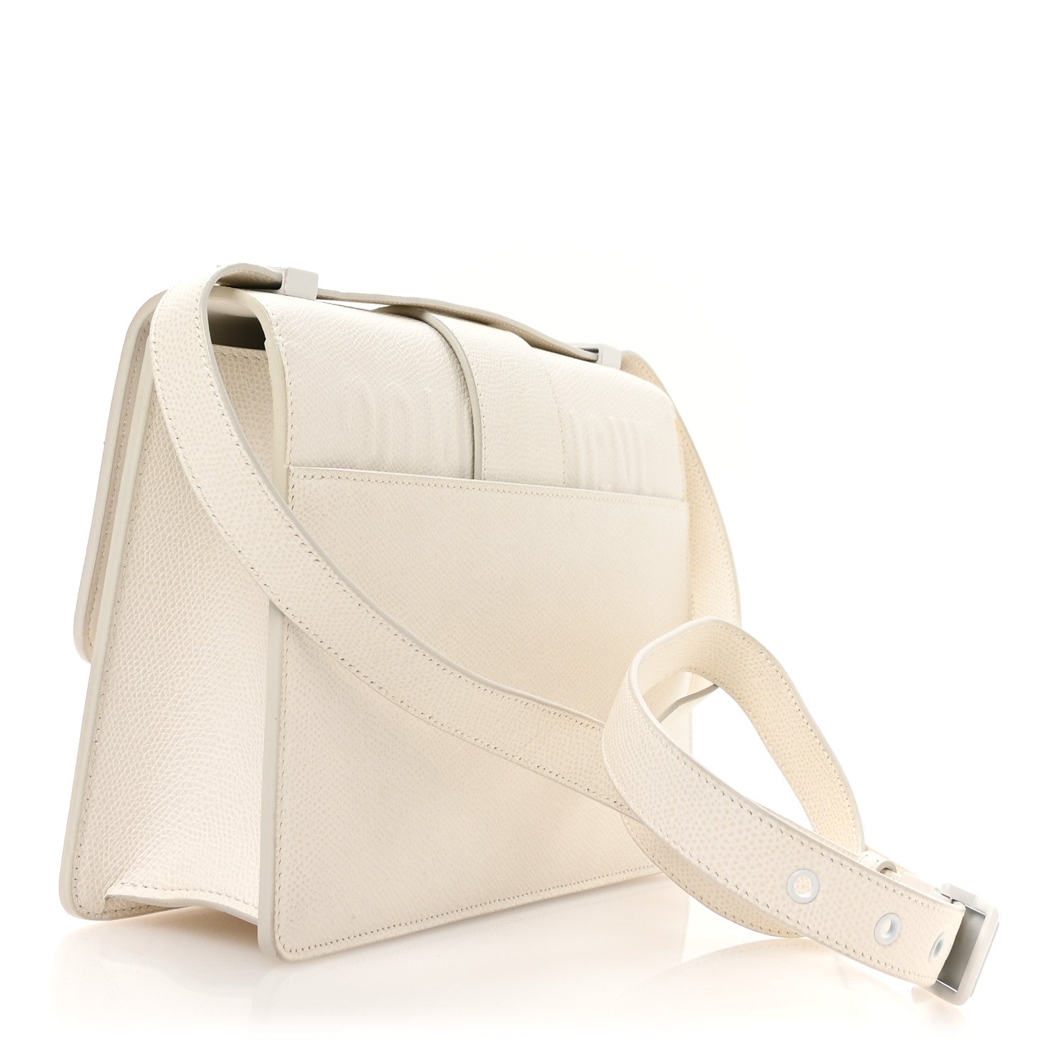 Christian Dior Ultra Matte Grained Calfskin 30 Montaigne Flap Bag White