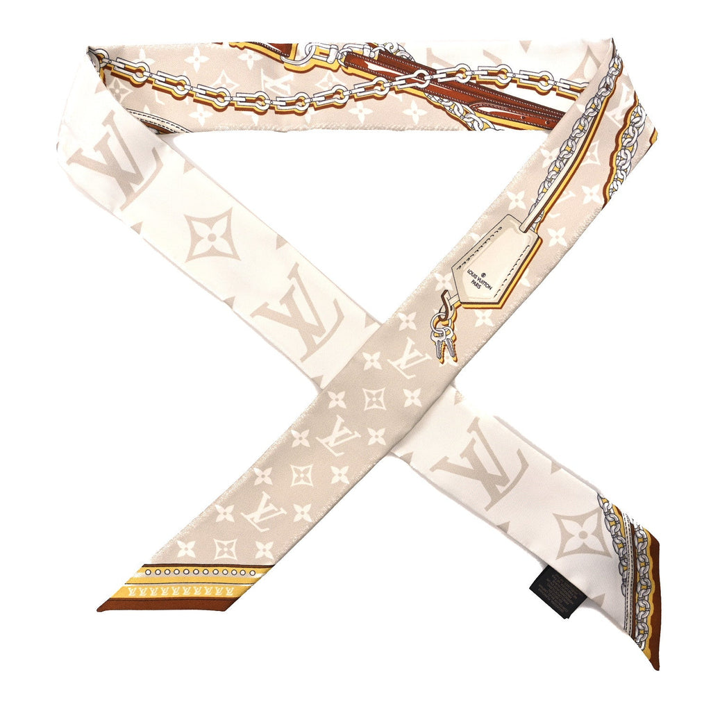 Louis Vuitton Silk Ultimate Monogram BB Bandeau Beige Clair