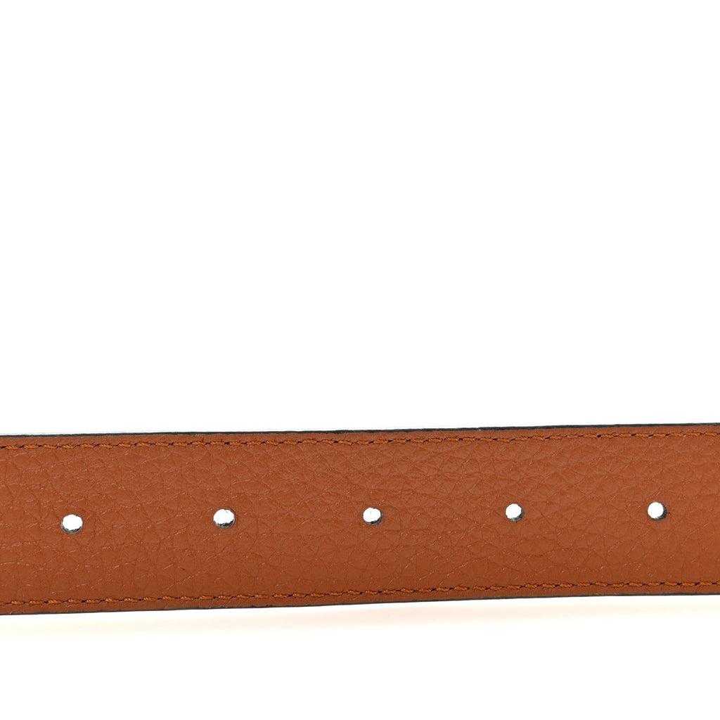 Louis Vuitton Taurillon Calfskin 30mm LV Initiales Reversible 80 32 Belt Black