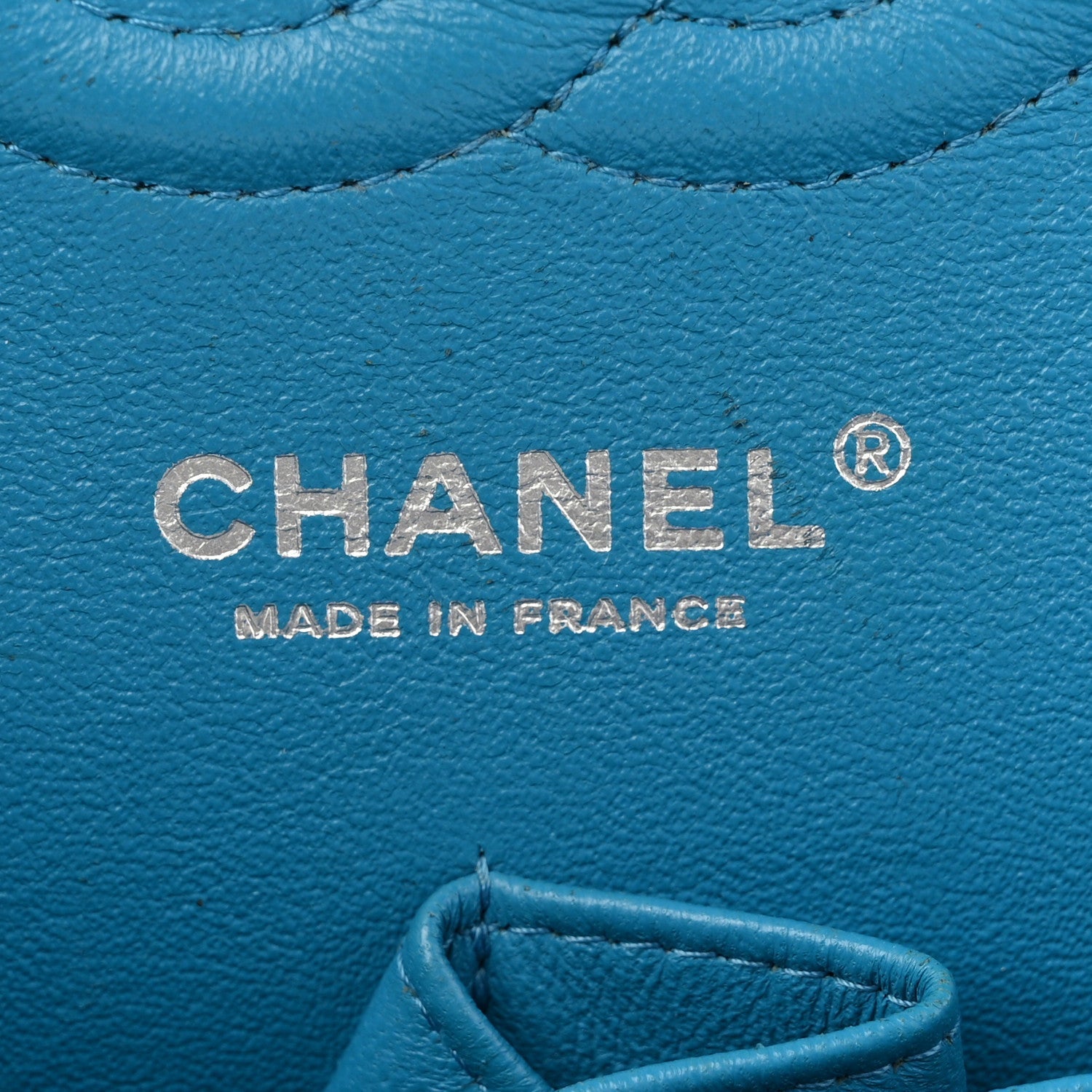 Chanel Patent Quilted Medium Double Flap Turquoise