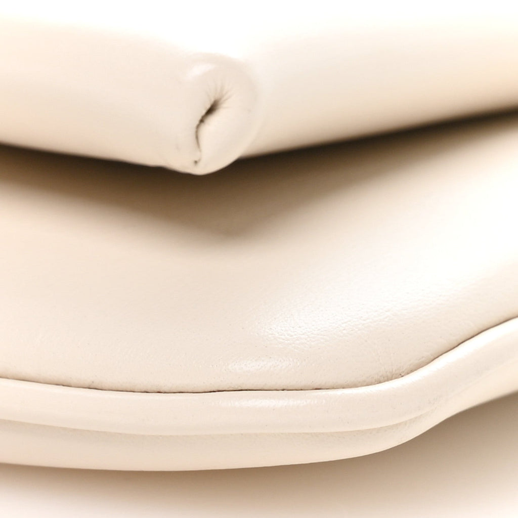 Gucci Calfskin Small Arli Flap Shoulder Bag Mystic White