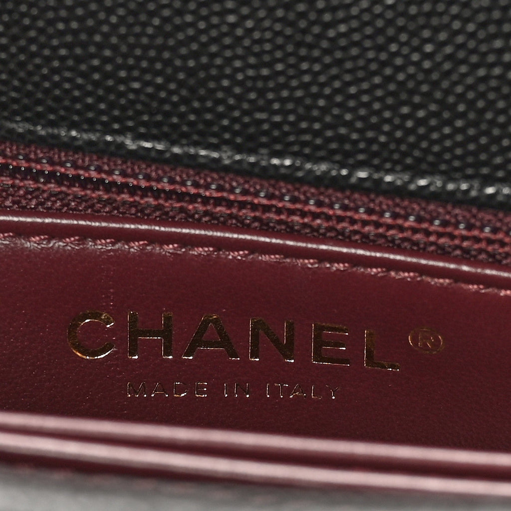 Chanel Caviar Quilted Mini Coco Handle Flap Black