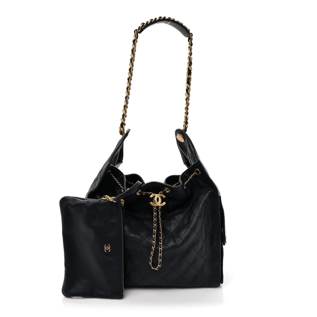 Chanel Caviar Quilted Medium Chanel 25 Handbag Dark Navy