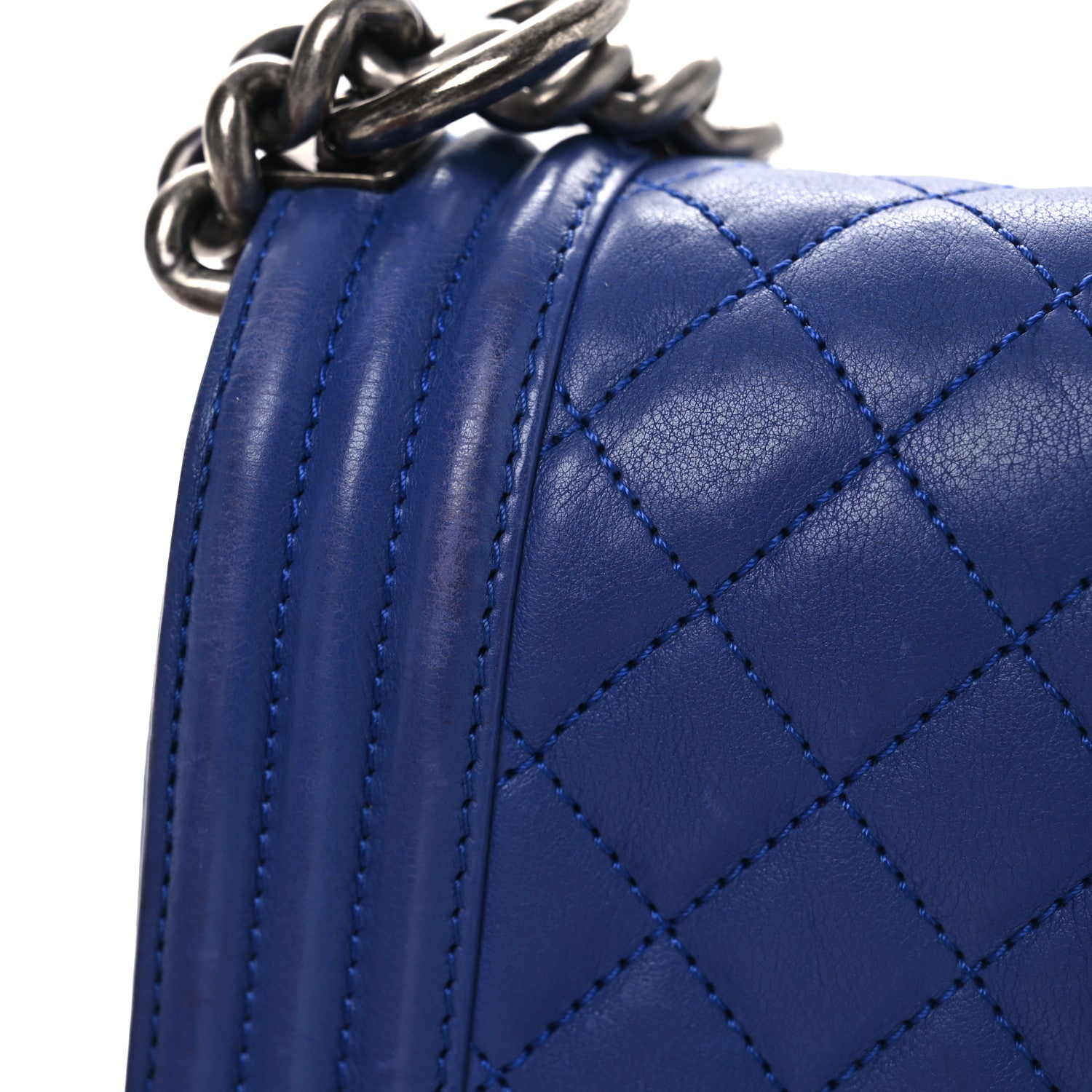 Chanel Calfskin Quilted Medium Boy Flap Blue