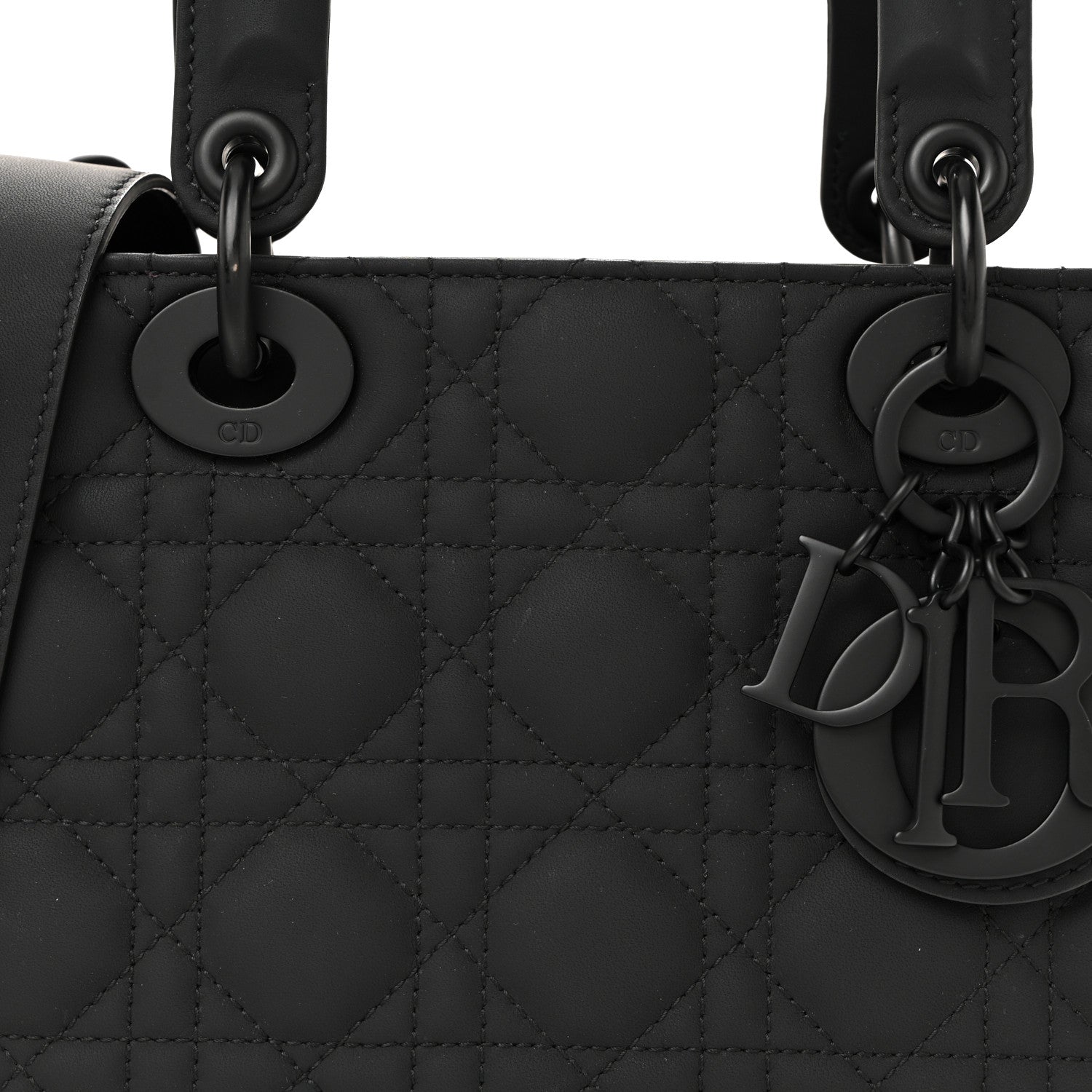 Christian Dior Ultra Matte Calfskin Cannage Small My ABCDior Lady Dior Black