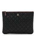 Caviar Quilted Medium Cosmetic Case Black
