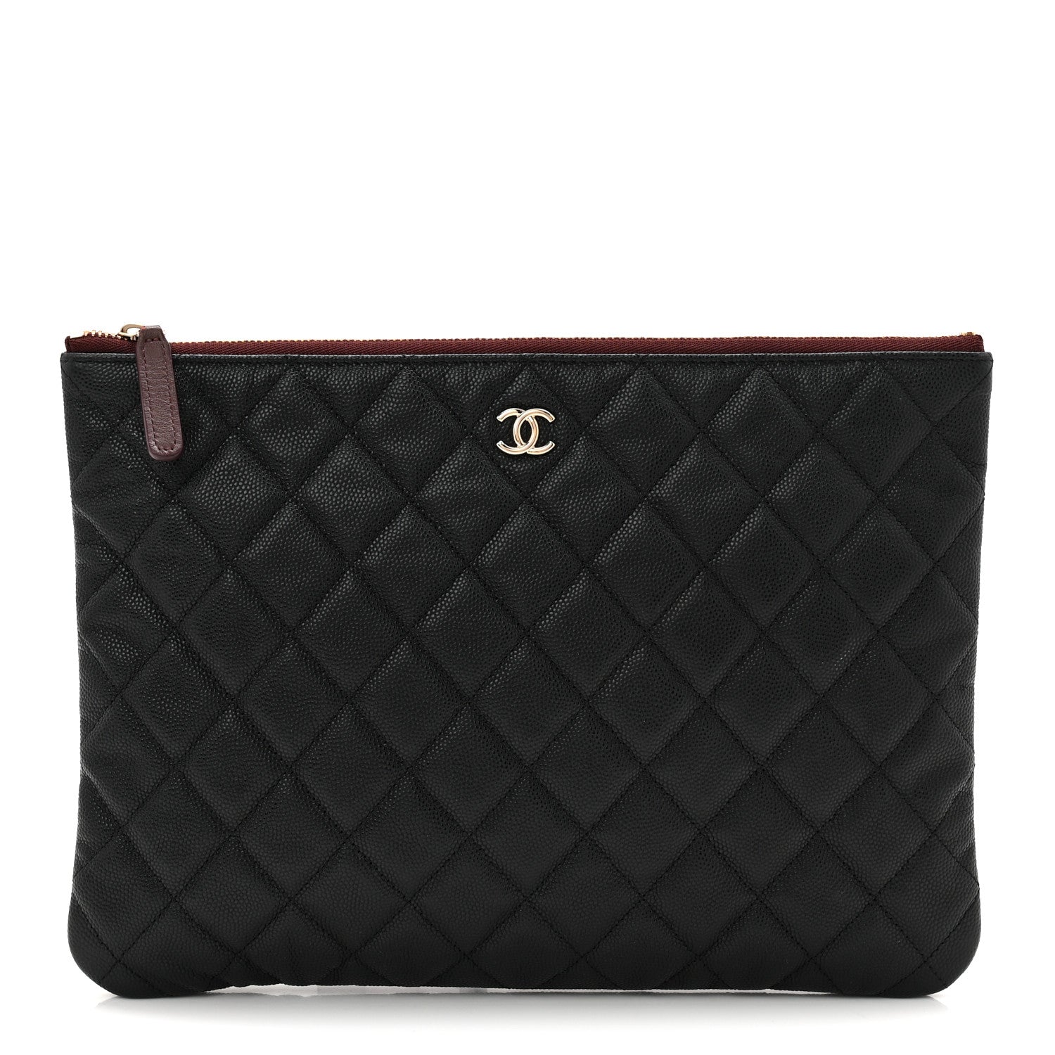 Caviar Quilted Medium Cosmetic Case Black