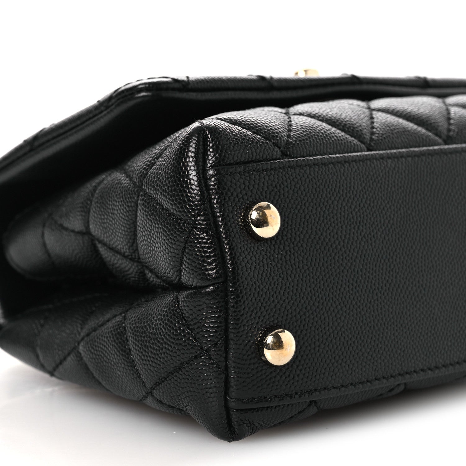 Chanel Caviar Quilted Extra Mini Coco Handle Flap Black
