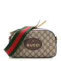 Gucci GG Supreme Monogram Web Neo Vintage Shoulder Bag Beige New Acero Crop