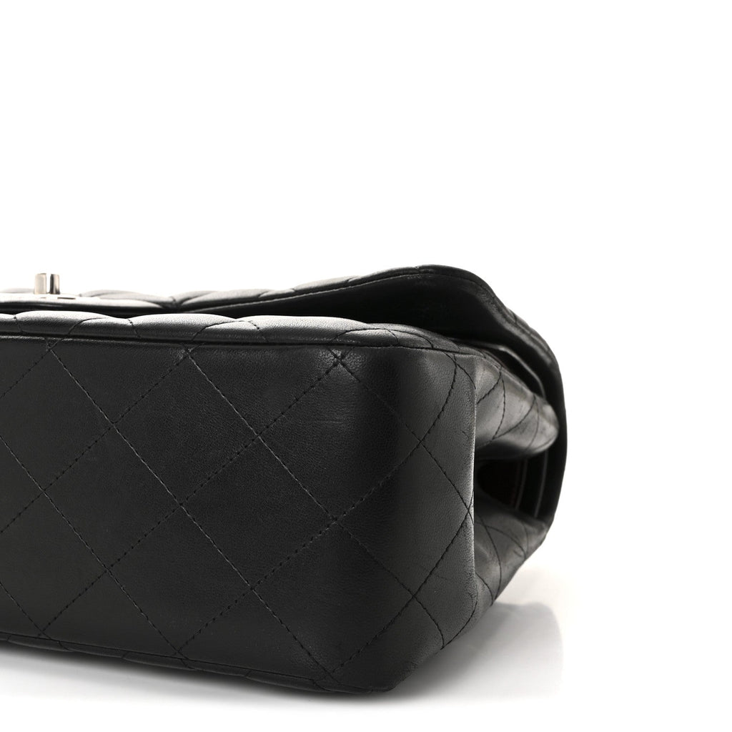 Chanel Lambskin Quilted Jumbo Double Flap Black