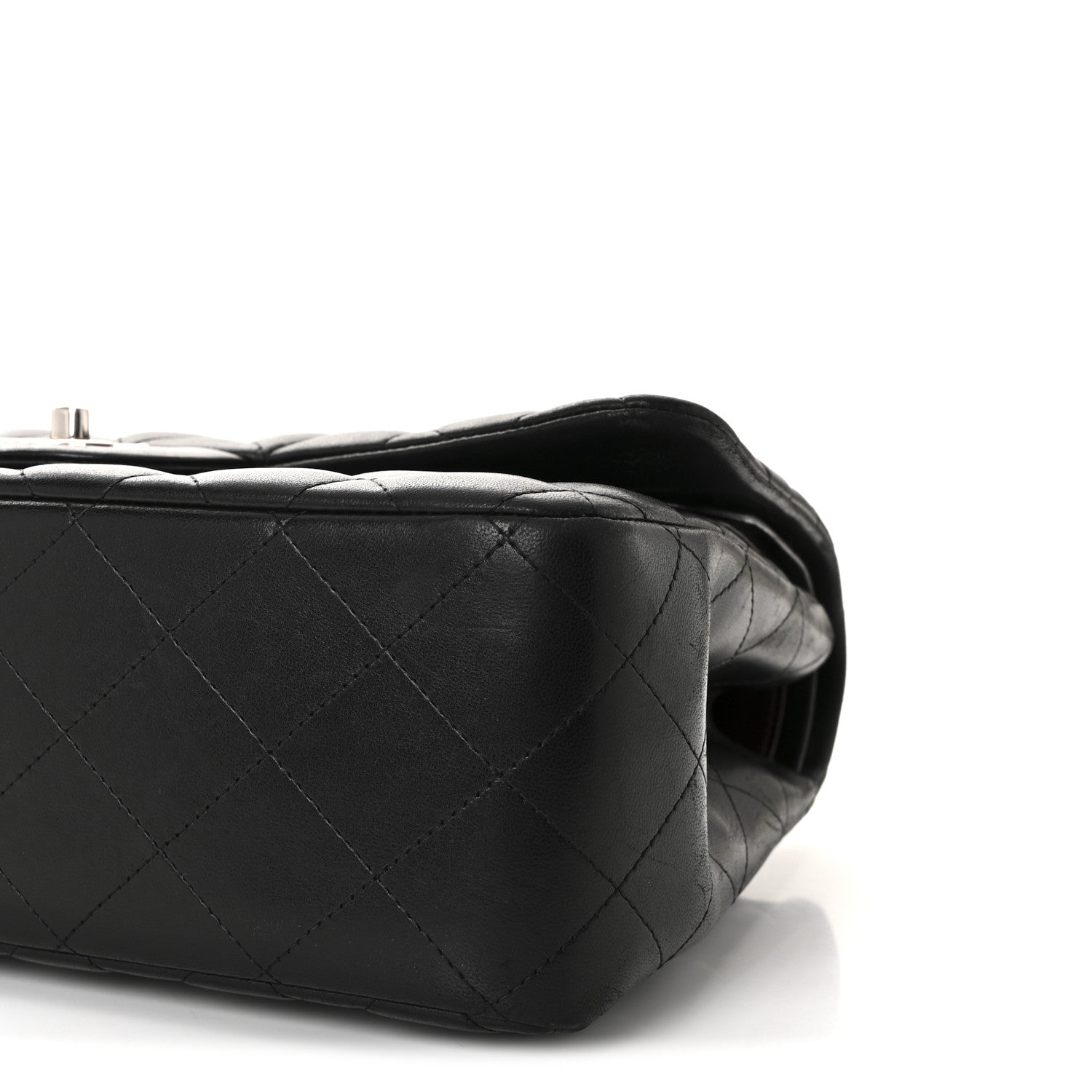 Chanel Lambskin Quilted Jumbo Double Flap Black