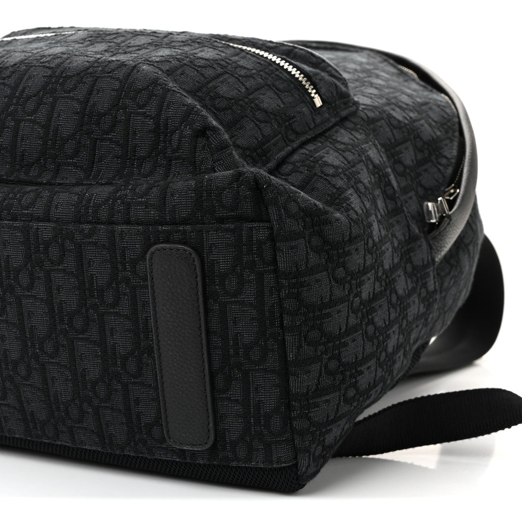 Christian Dior Oblique Calfskin Rider Backpack Black