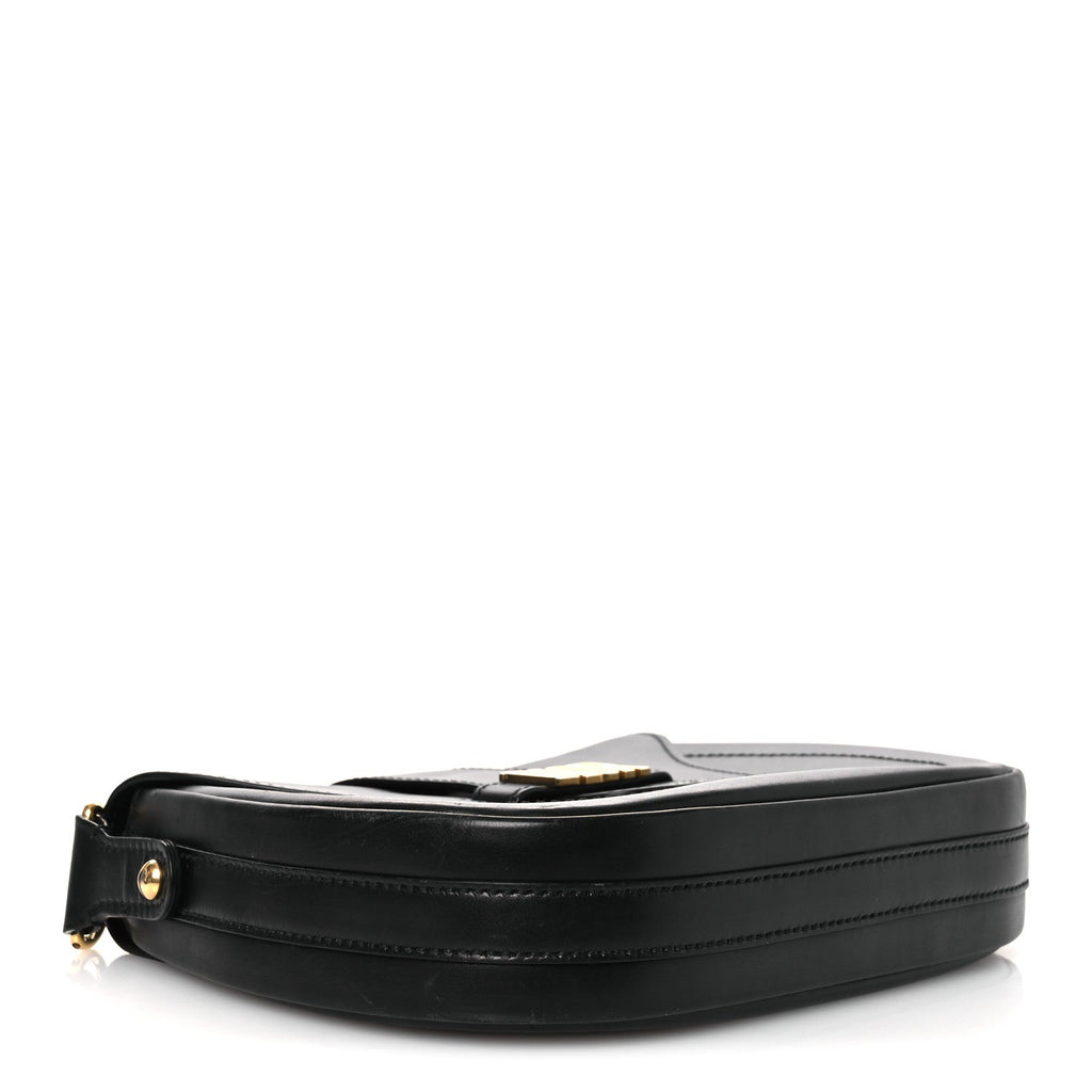 Christian Dior Calfskin D Fence Saddle Bag Black