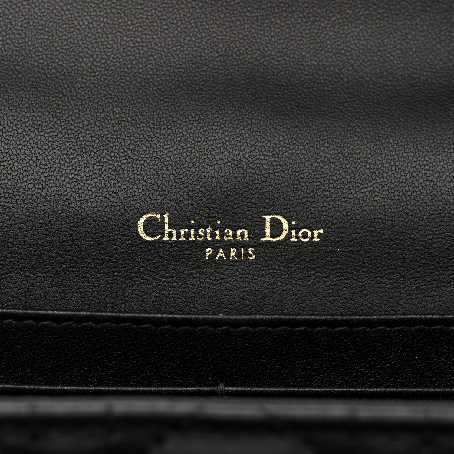 Christian Dior Lambskin Cannage Chain My Dior Daily Chain Pouch Black
